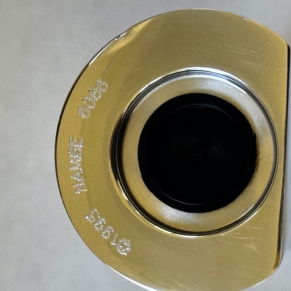 Gorgeous Nambe Flared Alloy Kissing Salt & Pepper Shakers 6086 Modern - Was $100 - Picture 6 of 9